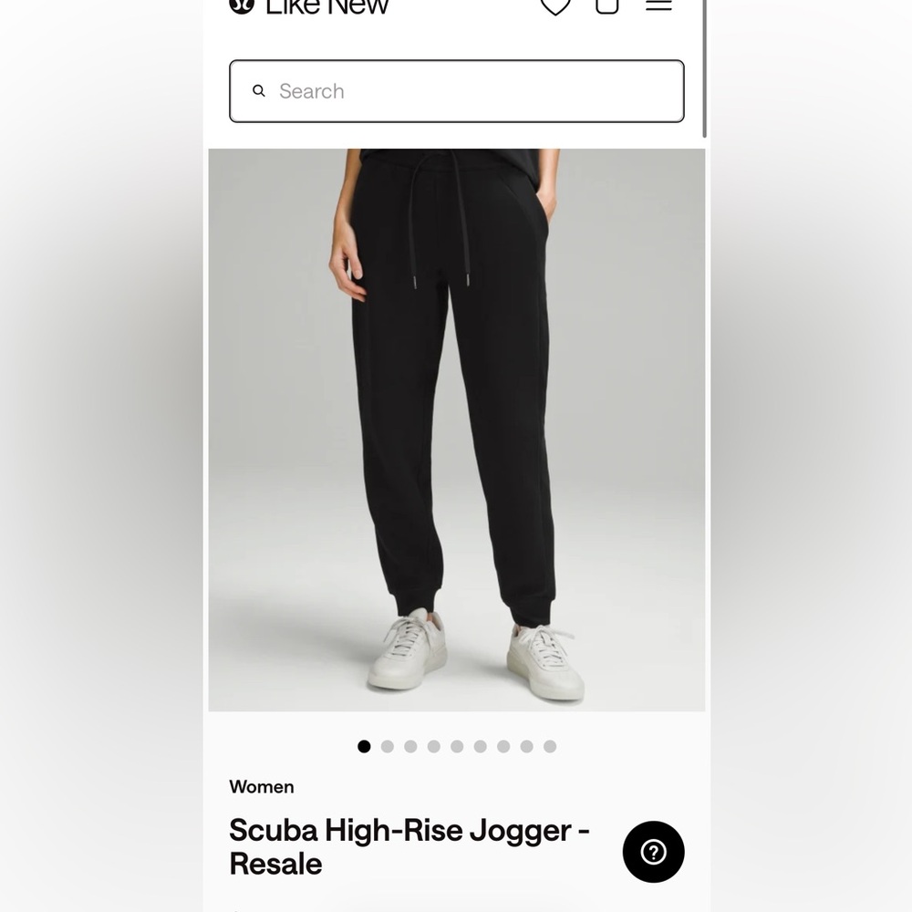 lululemon athletica Black Scuba High-Rise Joggers